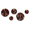 thumbnail image 3 of Designart "Dreams Of Timeless Baroque Florals In Purple" Damask Round Wall Art Set Of 5 - Purple Bohemian Office Room Wall Art Set, 3 of 6
