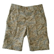 LUCKY BRAND BOYS SHORTS - CAMOUFLAGE SZ 14 LARGE - BROWN CARGO POCKETS CHINO