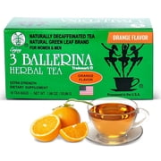 3 Ballerina Herbal Tea Bags Orange Flavor Extra Strength, 1PK, 18 Count