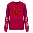 thumbnail image 3 of ameIAEA Valentines Day Sweatshirt Women Crewneck Graphic Pullover Long Sleeve Fall Spring Tops, 3 of 4