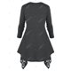 thumbnail image 3 of Conjunto de Top de Talla Grande de Encaje Rosegal  Mangas largas de talla grande, 3 of 5