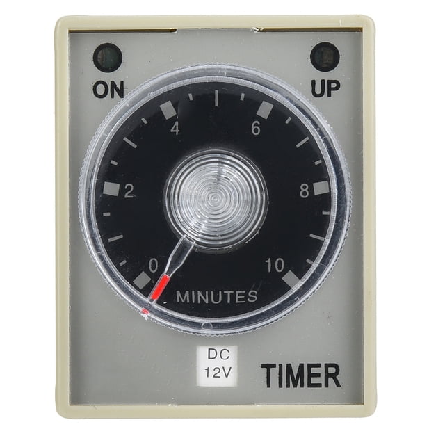 AH3-3 Relé temporizador Tipo electrónico Relé tipo retardo de liberación ajustable 8 pines 10 min(12V) VoborMX herramienta