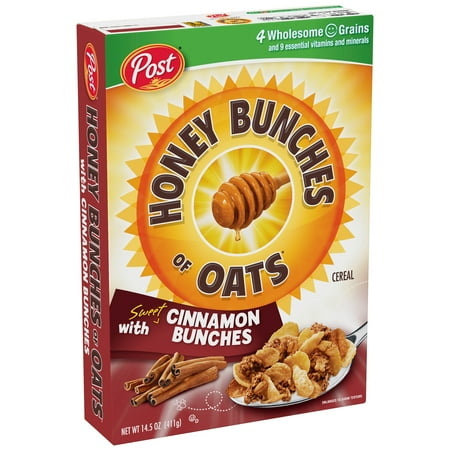 Post Honey Bunches of Oats Cereal, Cinnamon, 14.5 Oz
