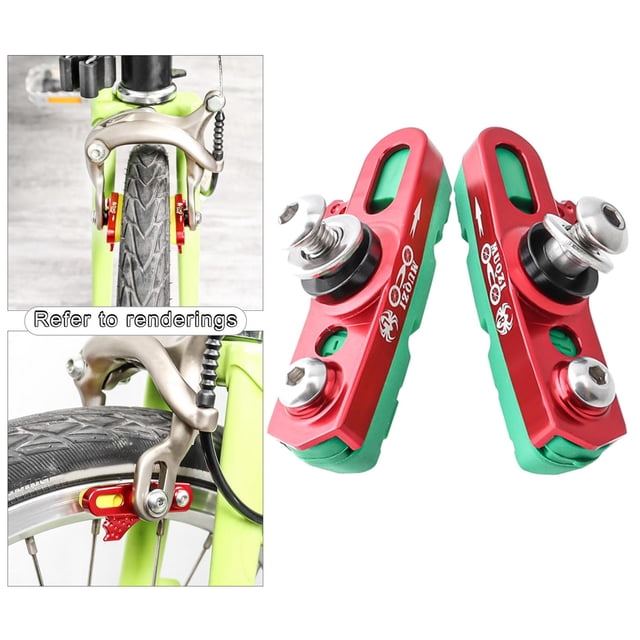 1 Par de Bloques de Freno DYNWAVEMX Aleación de Aluminio Silencioso Resistente Al Desgast rojo verde