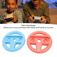thumbnail image 3 of 2PCS Steering Wheels for 2 , Ergonomic Racing Game Controller Attachment with Improved Grip and SL SR Buttons, for Family Sports Party and Interactive Games, 3 of 7