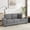 Gray, variant on CARZZI LIFE 83.86" Couch Sofa with Extra Deep Seat, Modern Velvet Fabric Sofa Cloud Couch with 2 Cup Holders, Comfy Upholstered 3 Seater Sofa Bed Couches for Living Room, Apartment, Office, Pink
