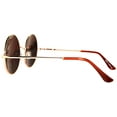 thumbnail image 3 of Round Sunglasses - (56mm) Gold Frame / Brown Lens, 3 of 7