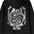 thumbnail image 4 of Yellowstone Snake & Quotes Long Sleeve Men's Black Zip-Up Hooded Sweatshirt-3XL, 4 of 5