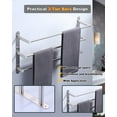 thumbnail image 4 of 24 inch Wowow Brushed Nickel 3-Tier Wall Mounted Towel Rack with Mounting Hardware in Stainless Steel, 4 of 5