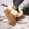 thumbnail image 5 of Lenago Womens Winter Boots Snow Shoes for Women Slip On Warm Slippers Warm Boots Wide Width Low Heel Snow Shoes Insulated Faux Fur Lined Winter Indoor & Outdoor Boots, 5 of 8