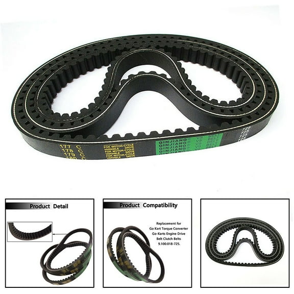 3 Piece Drive Belt Set for Go Kart Torque Converter Part Number 9.100.018-725