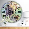 thumbnail image 2 of DesignArt Mother & Baby Elephant Rainbow Colors Large Wall Clock, 2 of 2