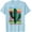 Light Blue, variant on Funny Cactus Serape print Turquoise Unisex T-Shirt for Men Women Kids Toddler