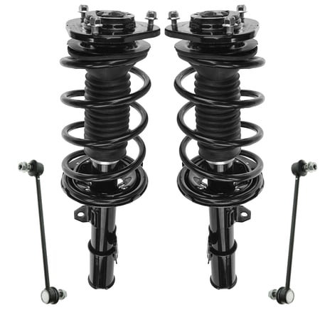 TRQ 4 pc Suspension Kit Complete Strut Assemblies w/ Sway Bar End Links for TC PSA63562 Fits select: 2005-2010 TOYOTA SCION TC