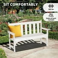 Wooden Garden Bench Loveseat Chair With Backrest And Armrests, 2-3 Seater Outdoor Patio Seat With Slatted Design For Balcony Deck, Porch Or Park