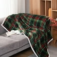 thumbnail image 3 of Manta cepillada para el hogar, forro polar reversible y cepillado, decoración ligera para cama o sofá, medianoche nórdica, 3 of 5