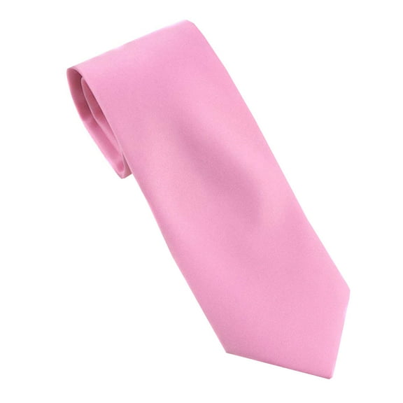 BuyYourTies - Mens Solid Neck Tie - Carnation Pink