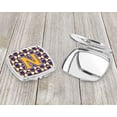 thumbnail image 3 of Letter N Football Purple and Gold Compact Mirror CJ1064-NSCM, 3 of 4