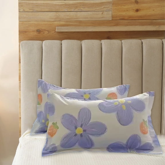 RKZDSR 2 PCS Standard Pillow Shams - Soft Breathable Polyester Pillow Covers for Farmhouse, Decorative Pillowcases with Envelope Closure, Hypoallergenic & Easy Care, 48x78cm/18.9x30.71in
