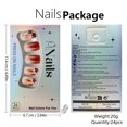 thumbnail image 6 of Yoyauz 24PCS Thanksgiving Square Fake Nails with Sparkling Maple Leaf Design Orange Black Nails Autumn Acrylic Nails Winter Women's Nails, 6 of 6