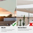 thumbnail image 3 of Yescom 1 pack 16'x16'x16' 97% UV Block Patio Awning Triangle Sun Shade Sail Canopy Grey Outdoor Garden, 3 of 9