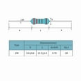 thumbnail image 2 of 20pcs Resistor 2w (2 Watt) ±1% Tolerance Metal Film Fixed Resistor,Multiple Values Of Resistance Optional-390KR-2W, 2 of 8