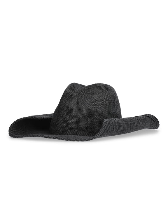 Straw Rancher Hat, Women's, Black