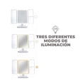 thumbnail image 3 of Espejo de Maquillaje Elegate Con Luz Led y 3 Aumentos Blanco, 3 of 7