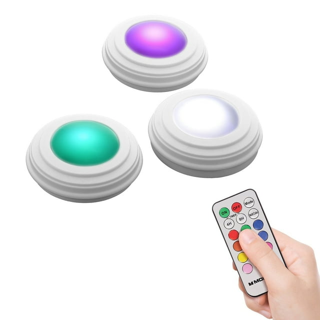 Monster - Set of 3 Multi-Colored LED Lights with Touch Control and Remote Control