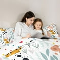 thumbnail image 5 of Homewish Kawaii Tiger Wildlife 3-Piece Full Size Comforter Sets for Child Boys Girls,Chic Floral Flower Bedding Comforter Set,Cartoon Animal Lightweight Bedding Sets,Super Cozy Room Decor,Reversible, 5 of 8