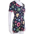thumbnail image 2 of Femmes Sexy Body Manches Courtes Profond V Cou Combinaisons Shorts Pyjama Tenue, 2 of 5