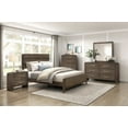 thumbnail image 3 of King Size Solid Rubberwood Platform Bed with Dark Walnut Finish for Bedroom, 3 of 10