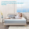 thumbnail image 2 of Queen Mattress, 12 inch Height Memory Foam Mattress for Better Sleeping, Fiberglass Free, Medium Firm Feel, Certified Safe Foams & Fabric, Mattress in A Box, 2 of 6