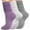 White grey purple, variant on Ludearly 3-8 Pairs Grip Pilates Socks for Women, Yoga Slouch Socks with Grip for Barre Workout Hospital Long Scrunch Slipper Socks