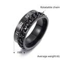 thumbnail image 5 of Anillo de cadena giratoria para hombre, estilo coreano, estilo hip hop, anillo de acero de titanio, anillo de cola única personalizado y moderno para hombre, joyería para estudiantes, 5 of 5