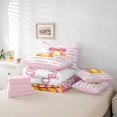 thumbnail image 6 of Manfei Pink Coquette Bowknot 7pcs Queen Bedding,Softball Ball Games Bedding Comforter Set Queen,Pink Reversible, 6 of 7