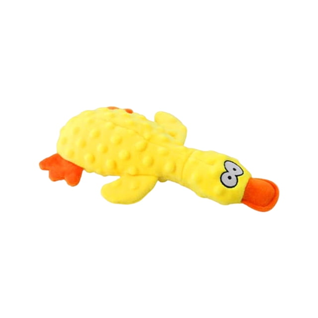 Dog Toys For Aggressive Chewers Yellow Duckling Squeaky Soft Chew Toy For Small Medium Large Dogs 10 in