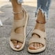 thumbnail image 2 of MKLEKYY Sandalias Planas para Mujer Sandalias Elegantes para Uso Diario Diseño de Punta Abierta Con Cierre Suela Plana Cómoda Adecuadas para Atuendos Casuales Calzado de Primavera y Verano, 2 of 5