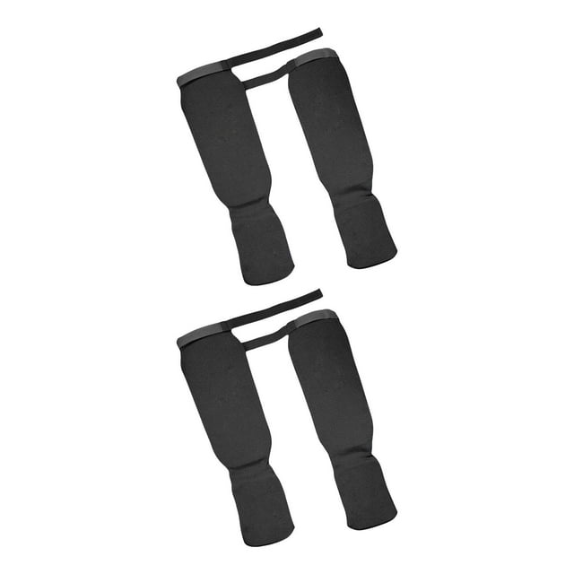 2 pares de espinilleras para hombre, accesorios para boxeo M y S Negro