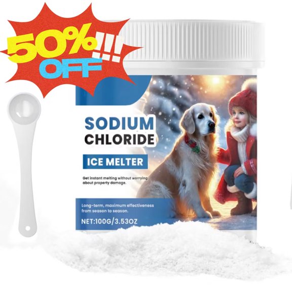 AIDOSHY Ice Melt, Pet-Friendly Ice Melt , Fast-Sodium Chloride Formulas,Lasts 3X Longer, Safer for Pet & Surfaces,Sidewalk Salt, Driveway Salt, 3.95oz Bucket with Scoop