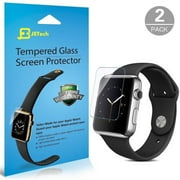 2-Pack,JETech 38mm Premium Tempered Glass Screen Protector for Apple Watch Series 1 and 2