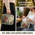 thumbnail image 5 of Xixirimido Bible Cover Case Large Quilted Bible Carrying Case with Handles, Bible Study Supplies & Accessories Christian Gifts for Church, Cardinal Butterfly Forest Floral Pattern, 5 of 7