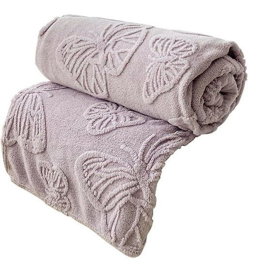 Bizhua Butterfly Pattern Blanketsummer Ice Blanket Comfortable Cooler Quilt with Double Cold Effect & Absorbs Heat & Quickly Cool Down for Night Sweats Hot Sleepers, Tuff Fleece Blanket