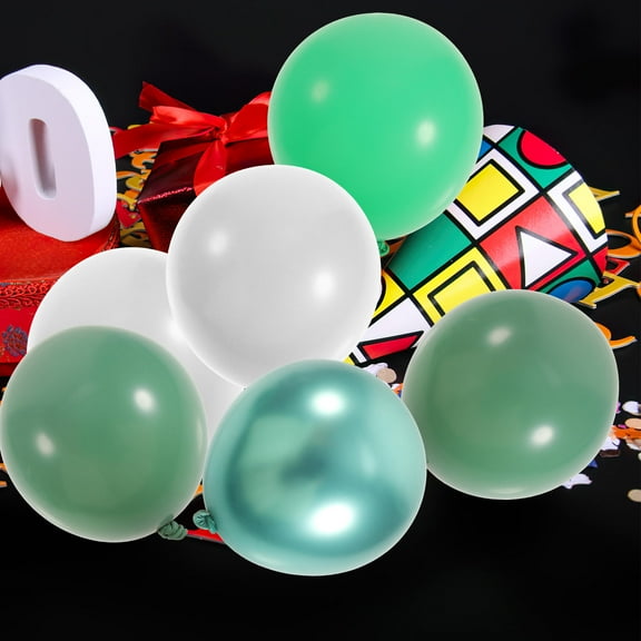 WHAMVOX  20 Pcs Birthday Party Decorative Balloons Green Suit Colorful Baby