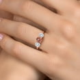 thumbnail image 4 of Gem Stone King 18K Rose Gold Plated Silver Ecstasy Mystic Topaz and White Moissanite Engagement Ring for Women | 2.00 Cttw | Round 6MM | Gemstone November Birthstone | Size 9, 4 of 7