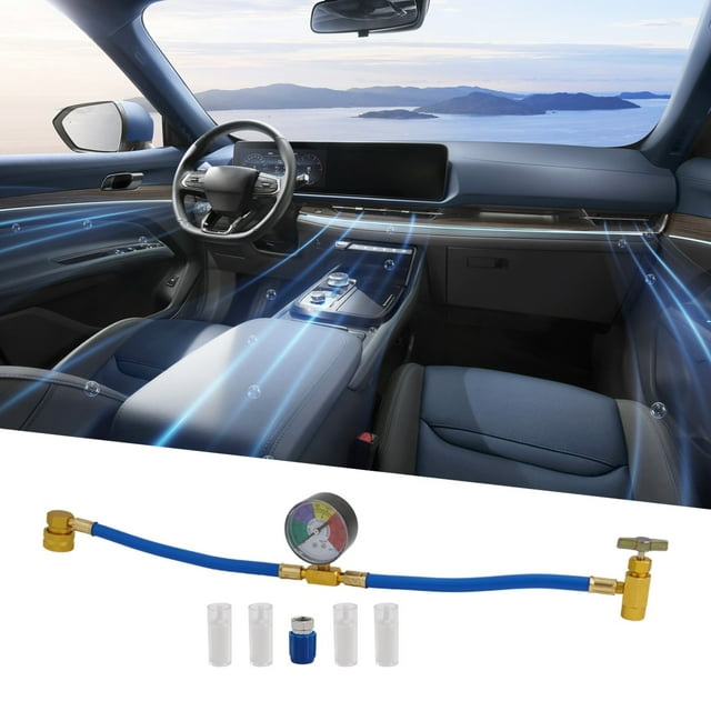 Tuyau de Recharge R134A Facile à Utiliser avec Coupleur Poussoir et Verrou à 90 Degrés