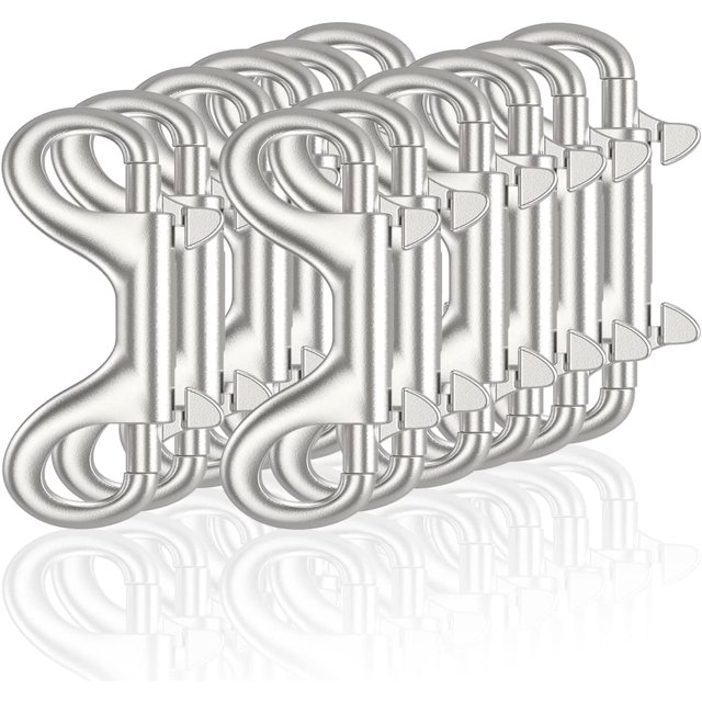 FrostHike Crochet à Ressort Double Embout 3,5 Pouces en Alliage de Zinc pour Chaîne de Suspension, 6 Pcs