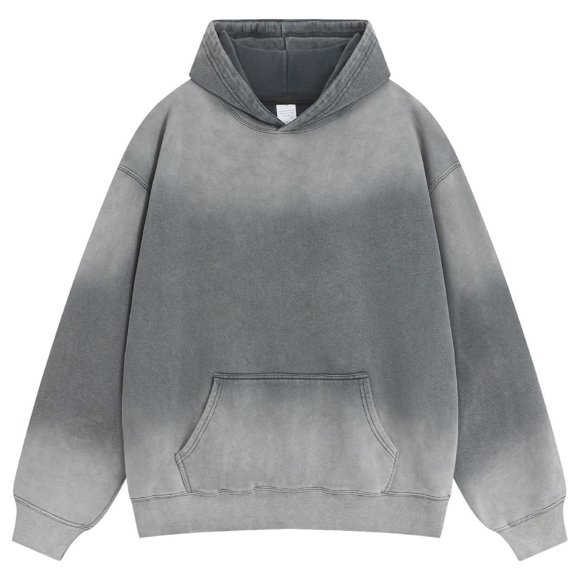 2026 Trend Womens Oversized Pullover Hoodie Mens Gradient Vintage Streetwear Casual Sweatshirt
