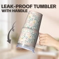 thumbnail image 5 of 20oz Thermal Coffee Tumbler Boho Style with Lid & Straw - Stainless Steel Double Wall Vacuum Insulated Travel Mug, Leakproof, 5 of 5
