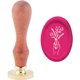 thumbnail image 2 of 1PC Brass Sealing Wax Seal Stamp Wood Handle Hand Flower Pattern 30mm, 2 of 5